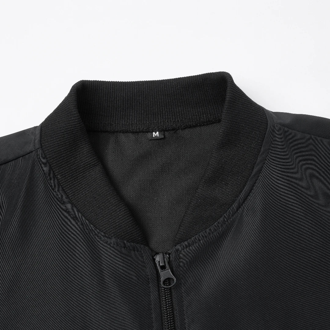 Men's Baseball Collar Solid Colour Jacket – Lightweight Business-Casual Short Coat for Spring & Autumn