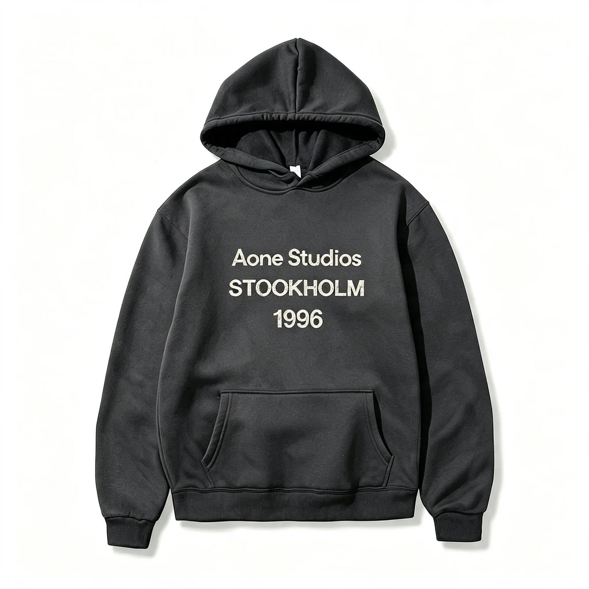 Unisex Vintage Distressed Print Hoodie – Retro Text Graphic Pullover Sweatshirt, Casual Streetwear Top