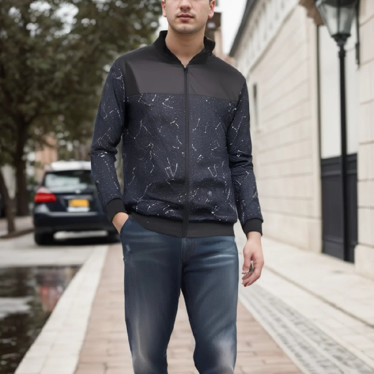 Men's Baseball Collar Solid Colour Jacket – Lightweight Business-Casual Short Coat for Spring & Autumn
