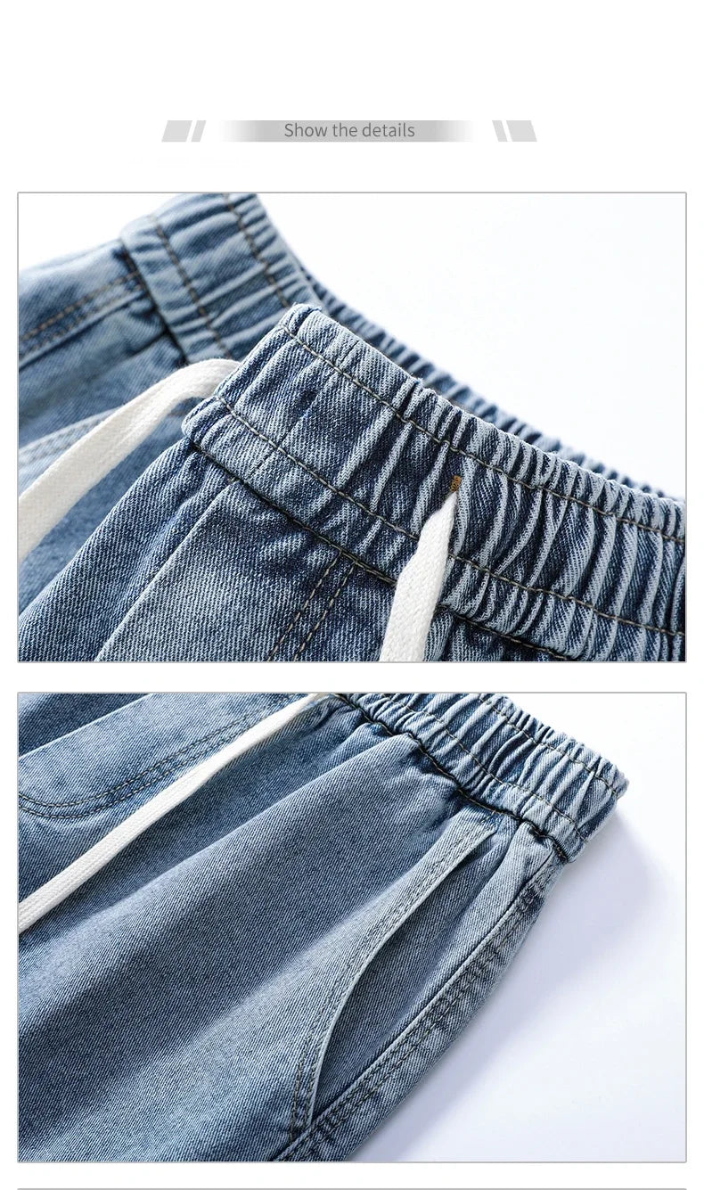 Men's Summer Denim Shorts – Loose Straight Leg Multi-Pocket Casual