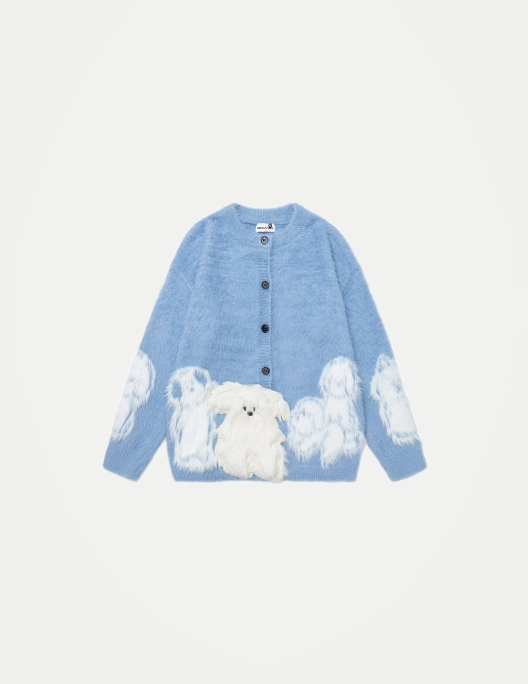 Unisex Y2K Cartoon Knit Cardigan – Oversized Retro Graphic Sweater, Harajuku Streetwear Loose-Fit Knitwear
