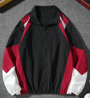 Men's Colour-Block Windproof Jacket – Lightweight Wear-Resistant Casual Travel Coat