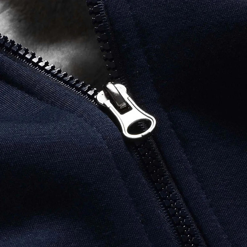Men’s Winter Fleece Hoodie Jacket – Thick Warm Zipper Coat