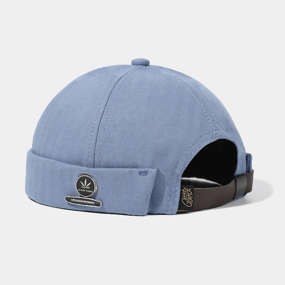 Unisex Cotton Brimless Skullcap – Retro Docker Hat, Hip Hop Streetwear Beanie for Summer & Outdoor Wear