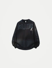 Long Sleeve Sweatshirt – Casual Round Neck Streetwear Top, Autumn Winter Polyester Pullover