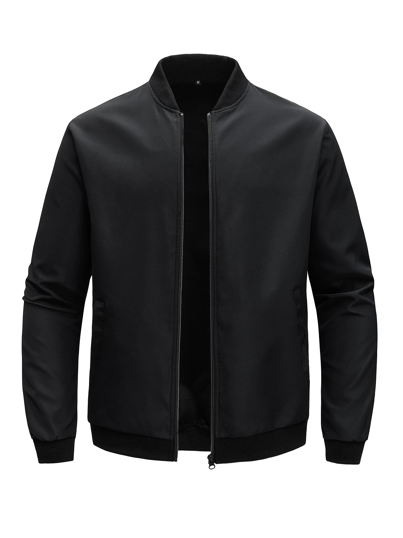 Men's Baseball Collar Solid Colour Jacket – Lightweight Business-Casual Short Coat for Spring & Autumn