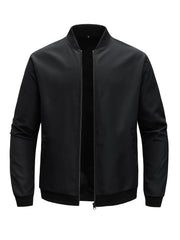 Men's Baseball Collar Solid Colour Jacket – Lightweight Business-Casual Short Coat for Spring & Autumn