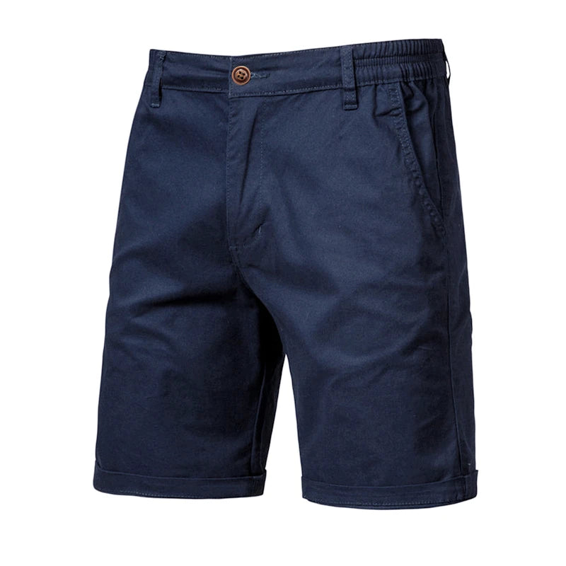 Men’s 100% Cotton Casual Shorts – Elastic Waist Beach & Summer Shorts