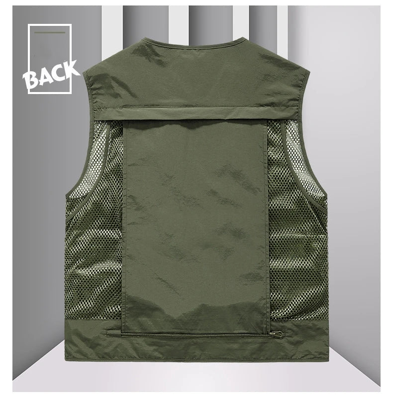 Men's Multi-Pocket Outdoor Fishing Vest – Breathable Leisure Jacket