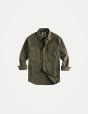 Men’s Retro Khaki Work Shirt Jacket – Solid Color Loose Fit with 3D Utility Pockets | Stylish Casual Autumn Overshirt