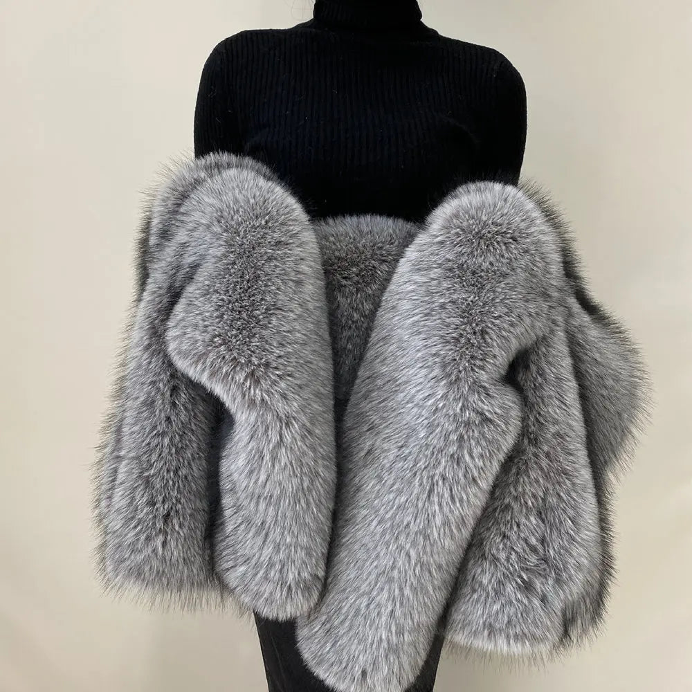 Women’s Luxury Faux Fur Jacket – Fluffy Short Winter Coat, Chic Street Fashion Outerwear