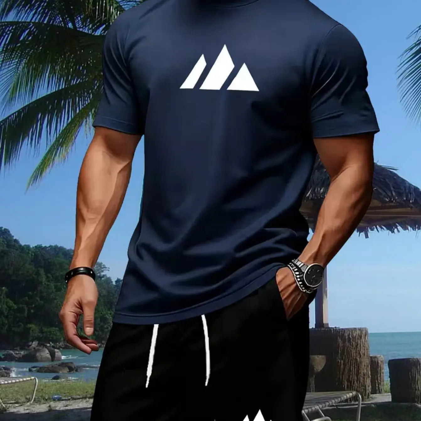 Men's Summer Fitness Sportswear Set – Quick-Dry T-Shirt & Shorts 2-Piece