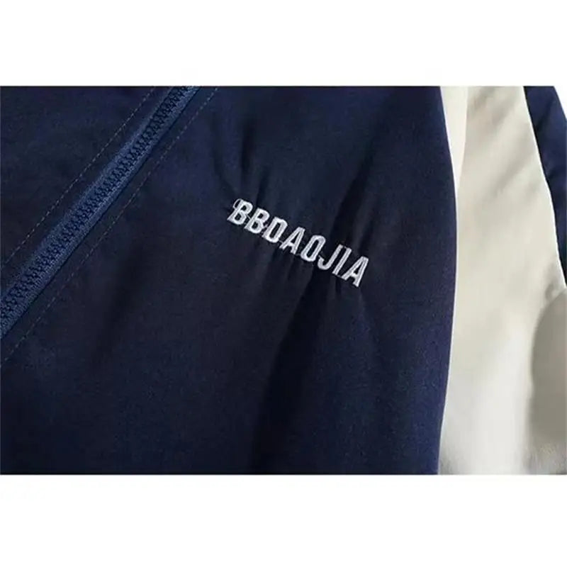 Men’s Reflective Stripe Windbreaker Jacket – Hip Hop Streetwear Zip-Up Sports Coat