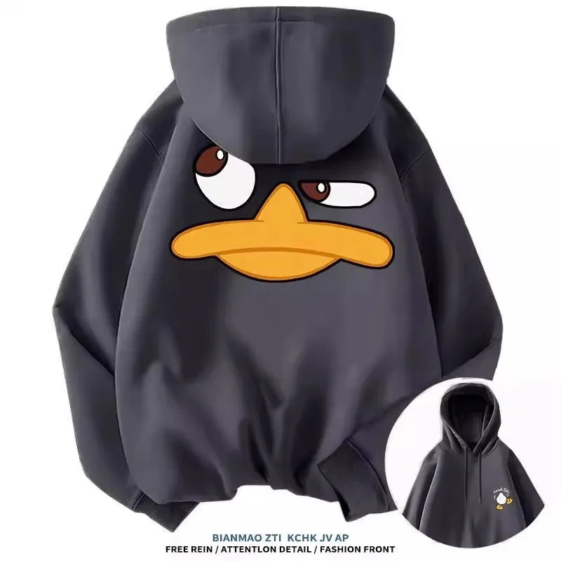 Cartoon Duck Fun Large-size Hooded Sweatshirt