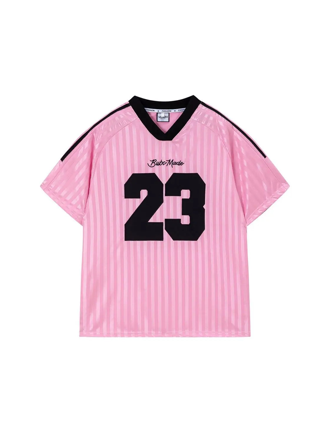 American Sports No.23 Unisex T-Shirt – V-Neck Striped Graphic Loose Fit Top