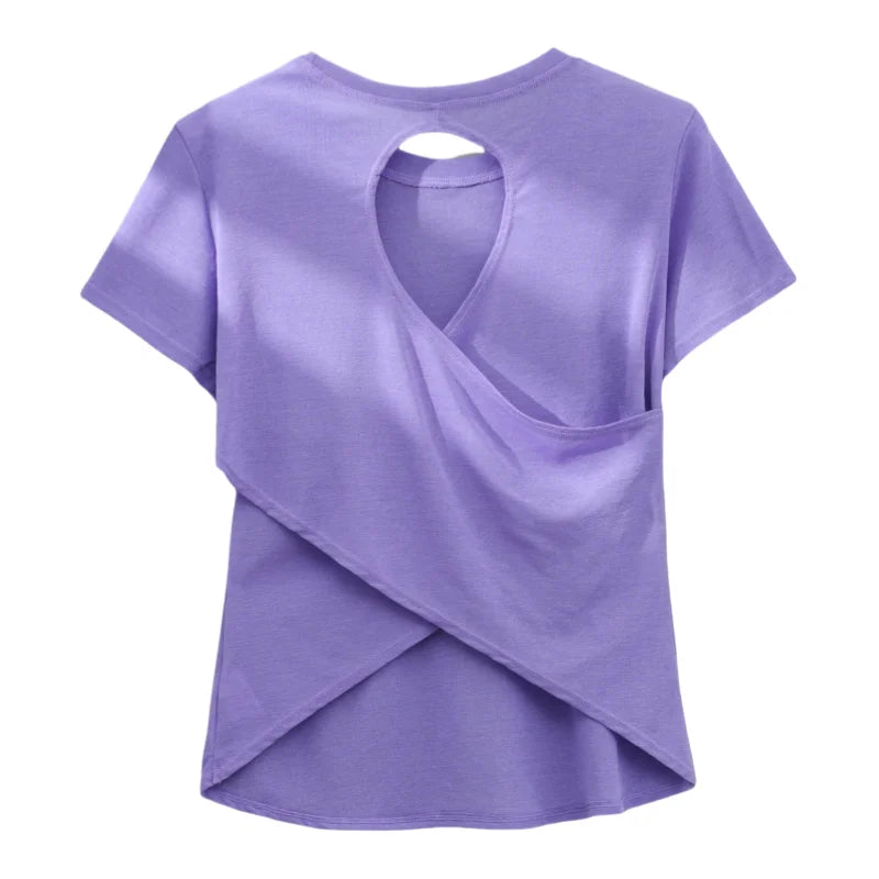 Women’s Quick-Dry Gym T-Shirt – Short Sleeve Yoga & Running Top