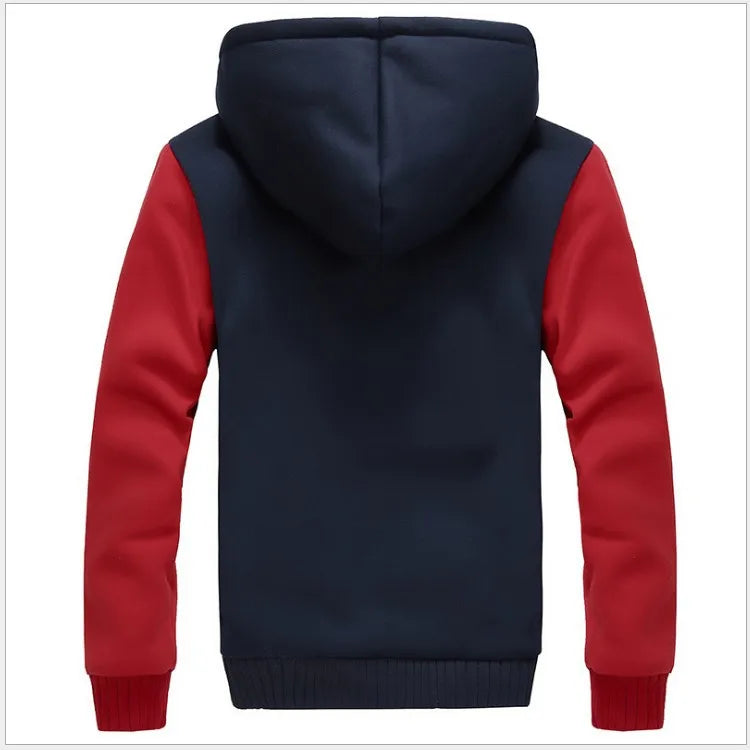 Men’s Winter Fleece Hoodie Jacket – Thick Warm Zipper Coat