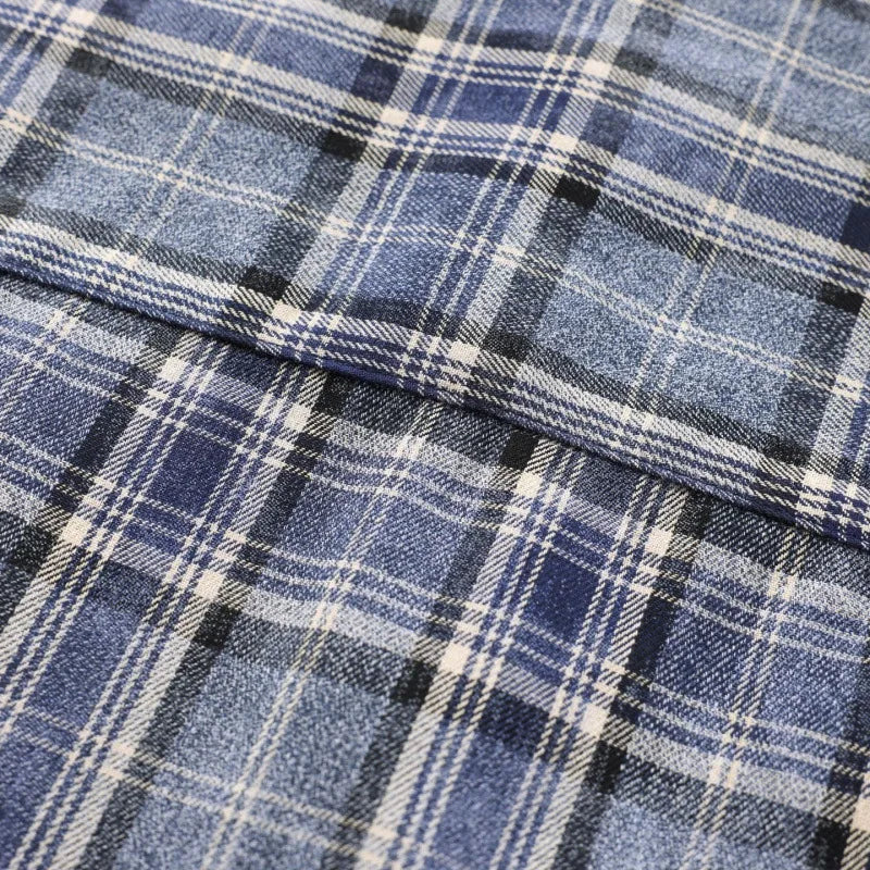 Men's American Style Plaid Shirt – High Street Casual Long Sleeve Top