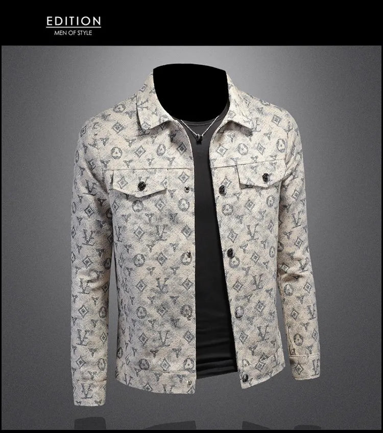 Men's Luxury Plaid Denim Coat – Hip Hop Western Streetwear Jacket