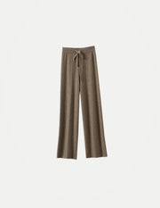 Women’s High-Waisted Wide Leg Pants – Warm Knit Loose Fit Casual Trousers