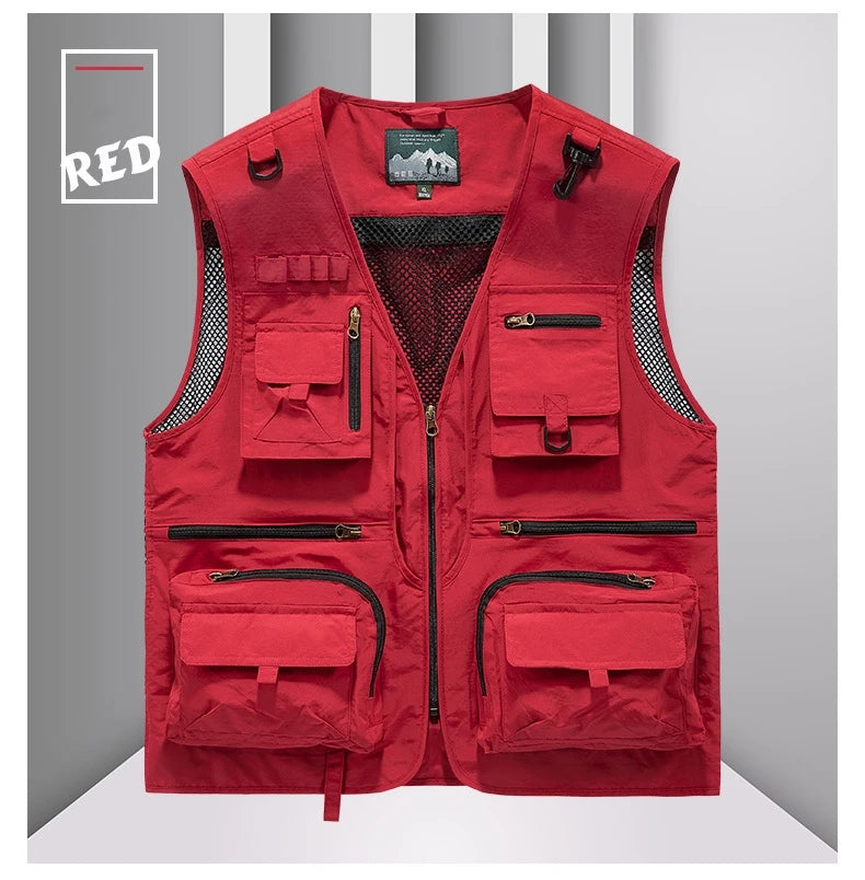 Men's Multi-Pocket Outdoor Fishing Vest – Breathable Leisure Jacket