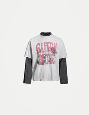 Unisex Vintage Layered T-Shirt – Loose Fit Fake Two-Piece Long Sleeve Streetwear Top