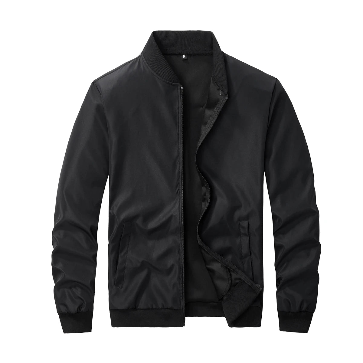 Men's Baseball Collar Solid Colour Jacket – Lightweight Business-Casual Short Coat for Spring & Autumn