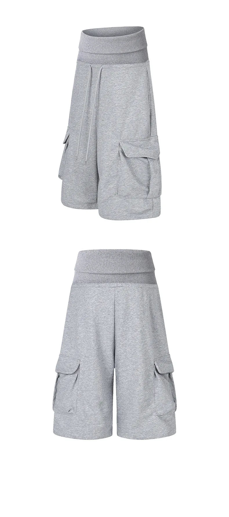 Women’s Summer Wide-Leg Pants – Loose Drapey Casual Trousers with Pockets, American-Style Sporty Streetwear