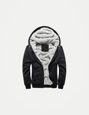 Men’s Winter Fleece Hoodie Jacket – Thick Warm Zipper Coat