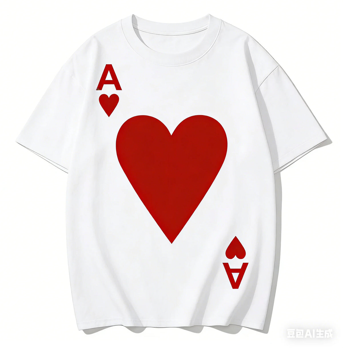 Men’s Ace of Hearts Poker T-Shirt – Blackjack Playing Card Graphic | American Casual Short-Sleeve Tee