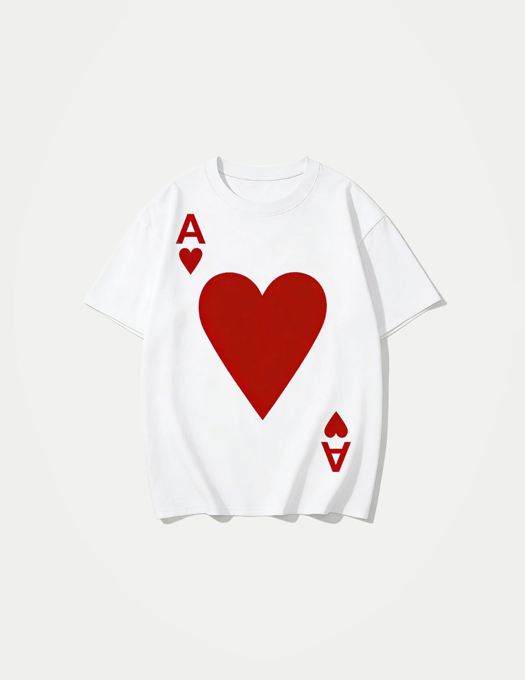 Men’s Ace of Hearts Poker T-Shirt – Blackjack Playing Card Graphic | American Casual Short-Sleeve Tee