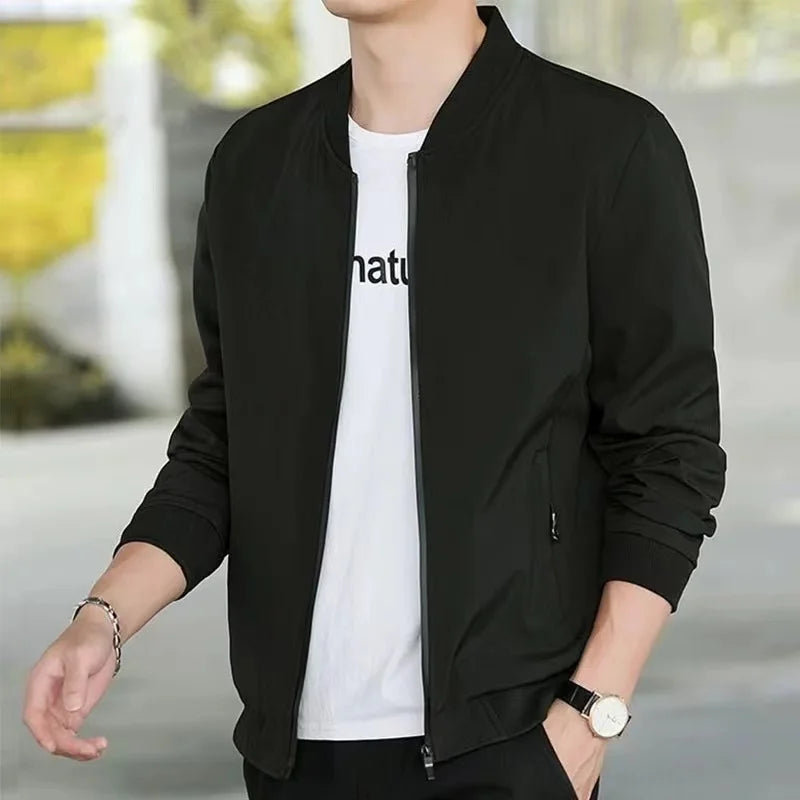 Men's Casual Loose Fit Denim Jacket – Multi-Pocket Workwear Streetwear Top