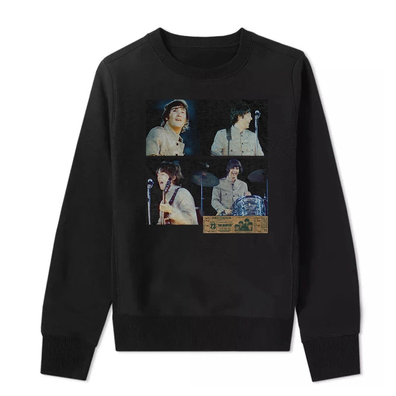 Unisex Beatles Lennon Hoodie – Loose-Fit Casual Pullover Sweatshirt, Stylish Streetwear Top for Men & Women