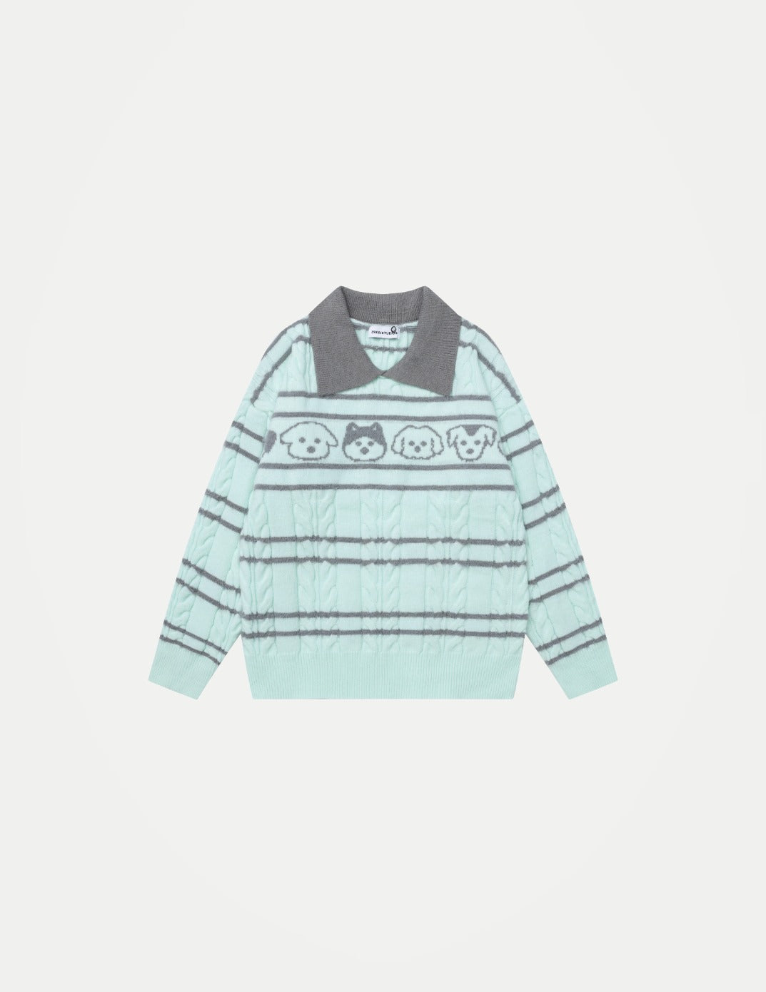 Women’s Striped Knit Sweater – Loose-Fit Long Sleeve Casual Pullover, Soft Autumn & Winter Top