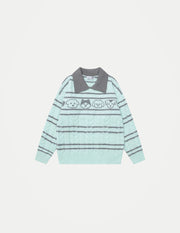Women’s Striped Knit Sweater – Loose-Fit Long Sleeve Casual Pullover, Soft Autumn & Winter Top