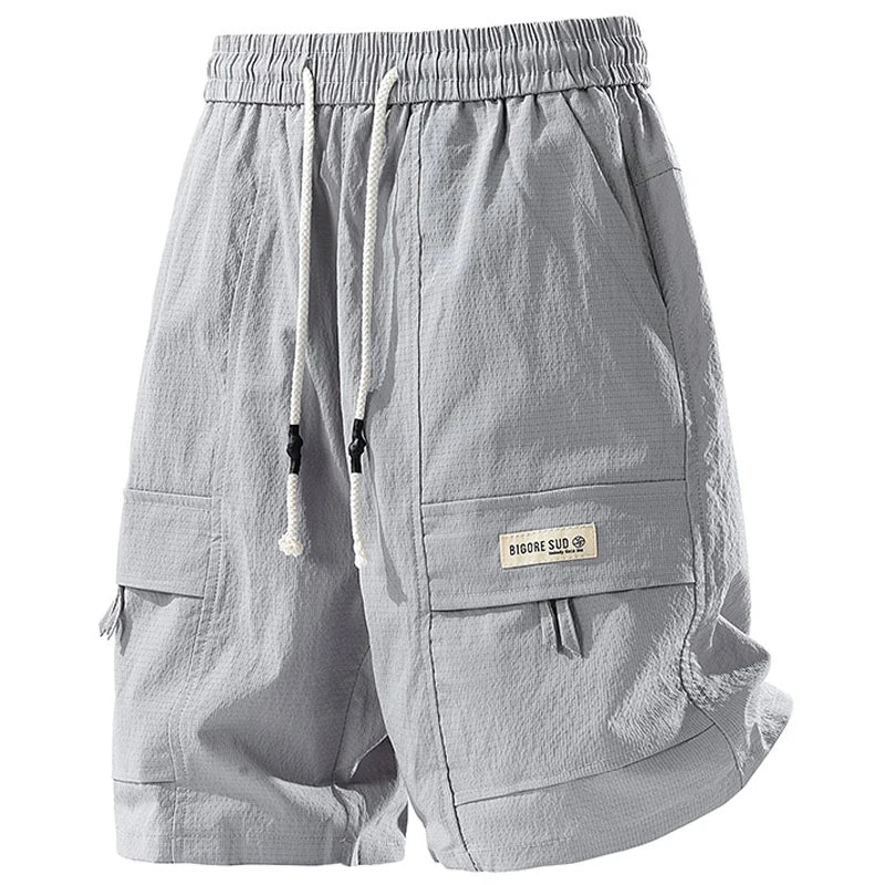 Men’s Plus Size Cargo Shorts 7XL–8XL – American Vintage Workwear Style, Quick-Dry Summer Casual Sports Shorts