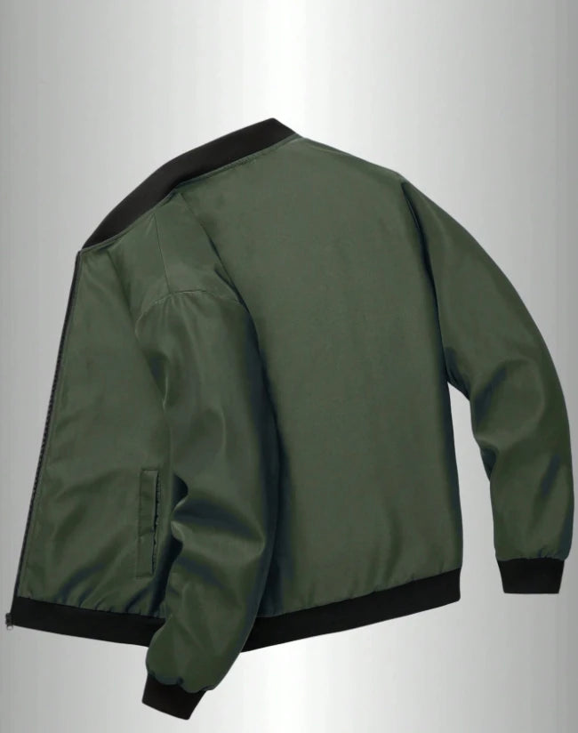 Men's Baseball Collar Solid Colour Jacket – Lightweight Business-Casual Short Coat for Spring & Autumn