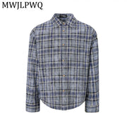 Men's American Style Plaid Shirt – High Street Casual Long Sleeve Top