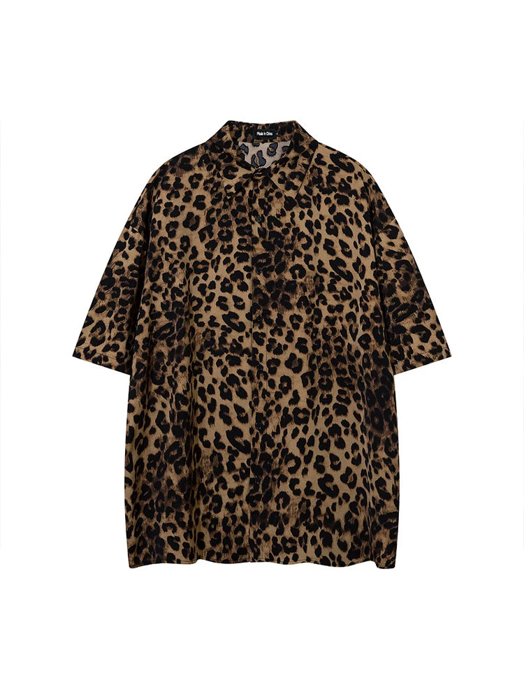 Unisex Camouflage Shirt – Loose Fit Short Sleeve High Street Summer Top