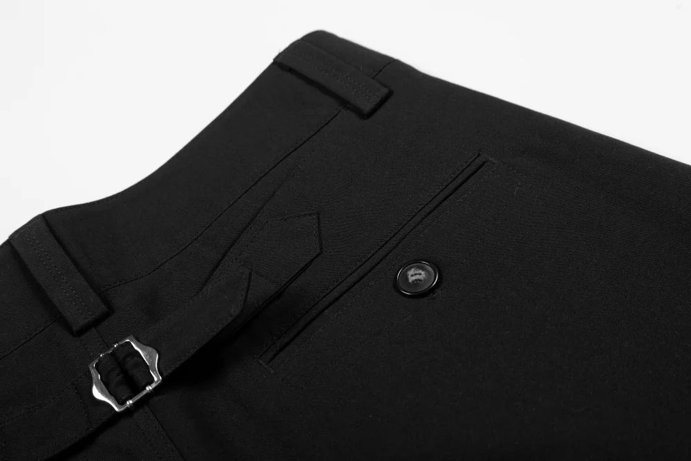 Men’s Retro Pleated Rivet Shorts – Baggy Wide-Leg Solid Color Casual Pants | Streetwear