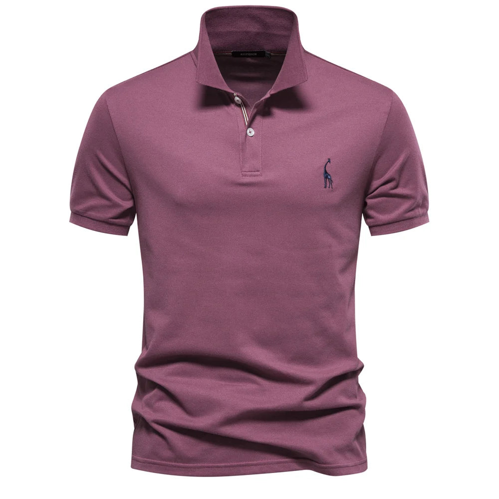 Men’s Premium Cotton Polo – Short Sleeve Solid Color Casual Shirt | Summer Everyday Wear