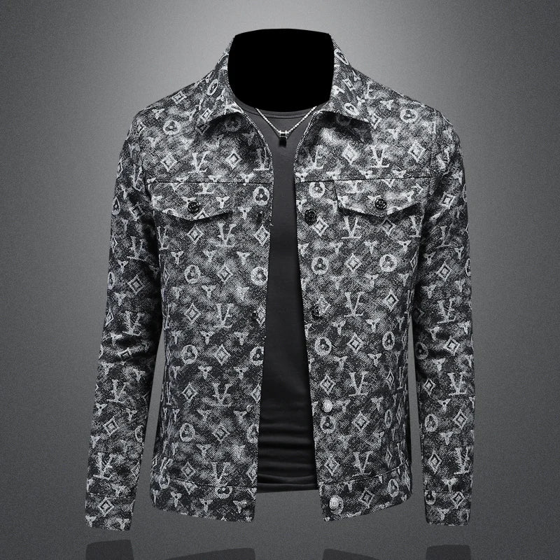 Men's Luxury Plaid Denim Coat – Hip Hop Western Streetwear Jacket