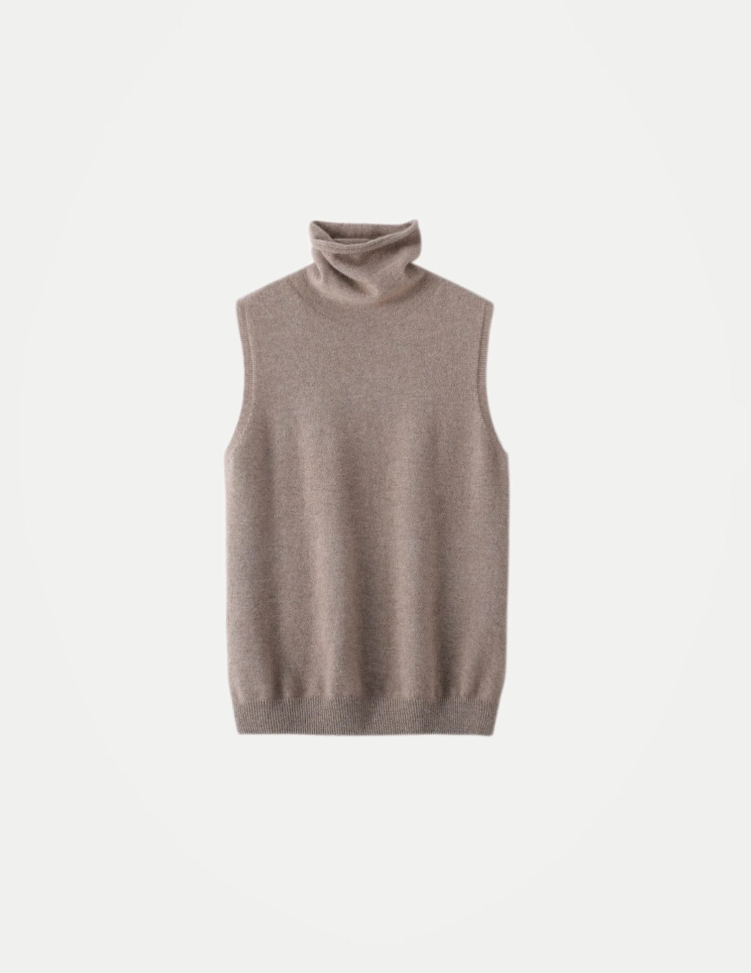 Women’s Merino Wool Turtleneck Knit Vest – Sleeveless Sweater