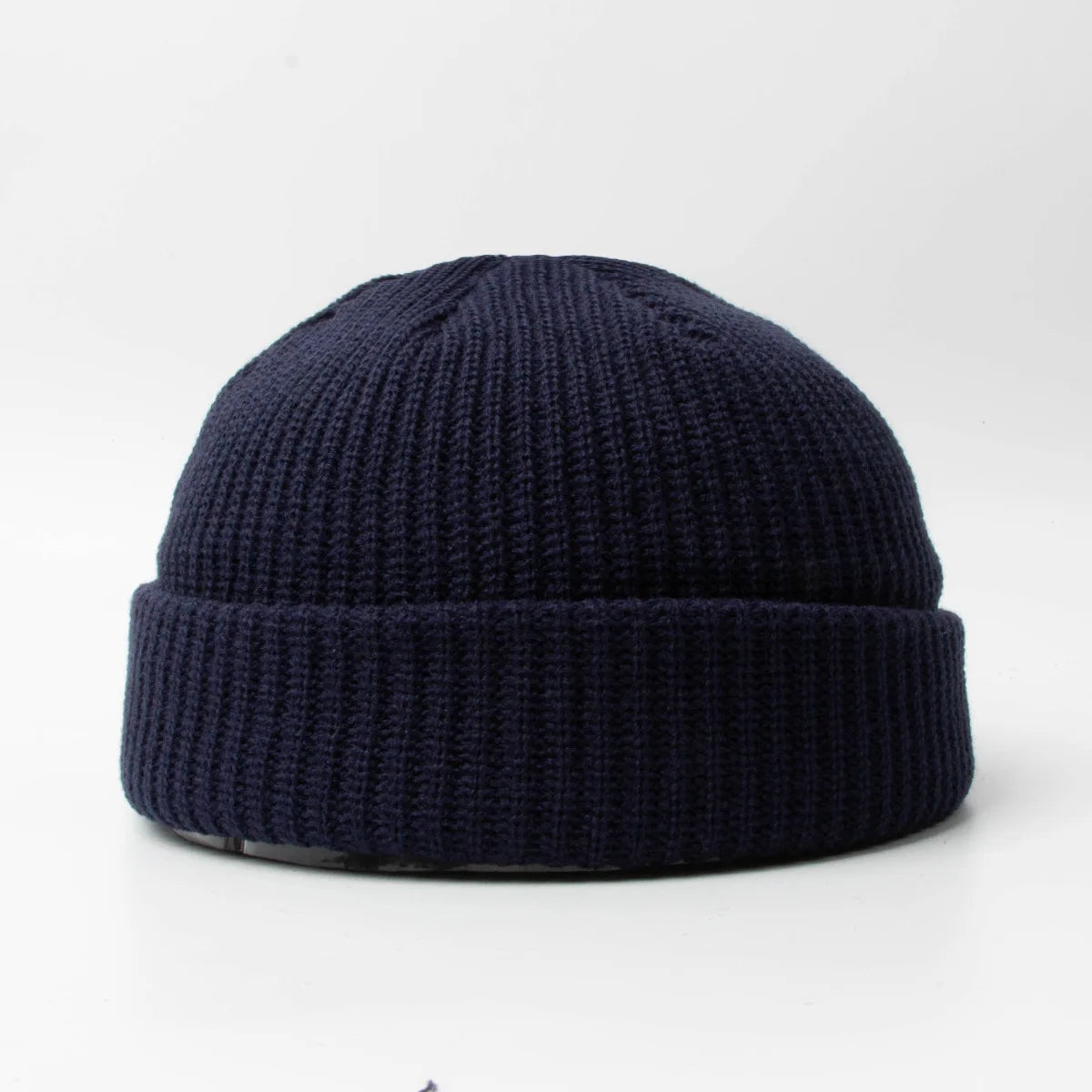 Women’s Y2K Gothic Beanie – Winter Knit Skull Cap with Metal Ring Detail, Harajuku Hip Hop Streetwear Hat
