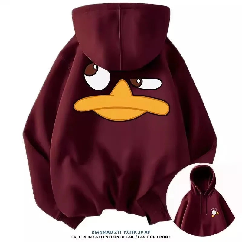 Cartoon Duck Fun Large-size Hooded Sweatshirt