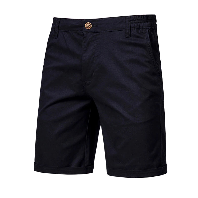 Men’s 100% Cotton Casual Shorts – Elastic Waist Beach & Summer Shorts
