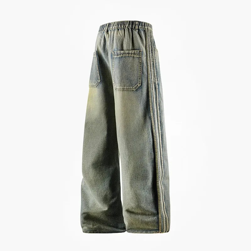 Men’s Baggy Jeans – Loose Fit Straight Leg Wide Leg High Street Casual Denim Pants