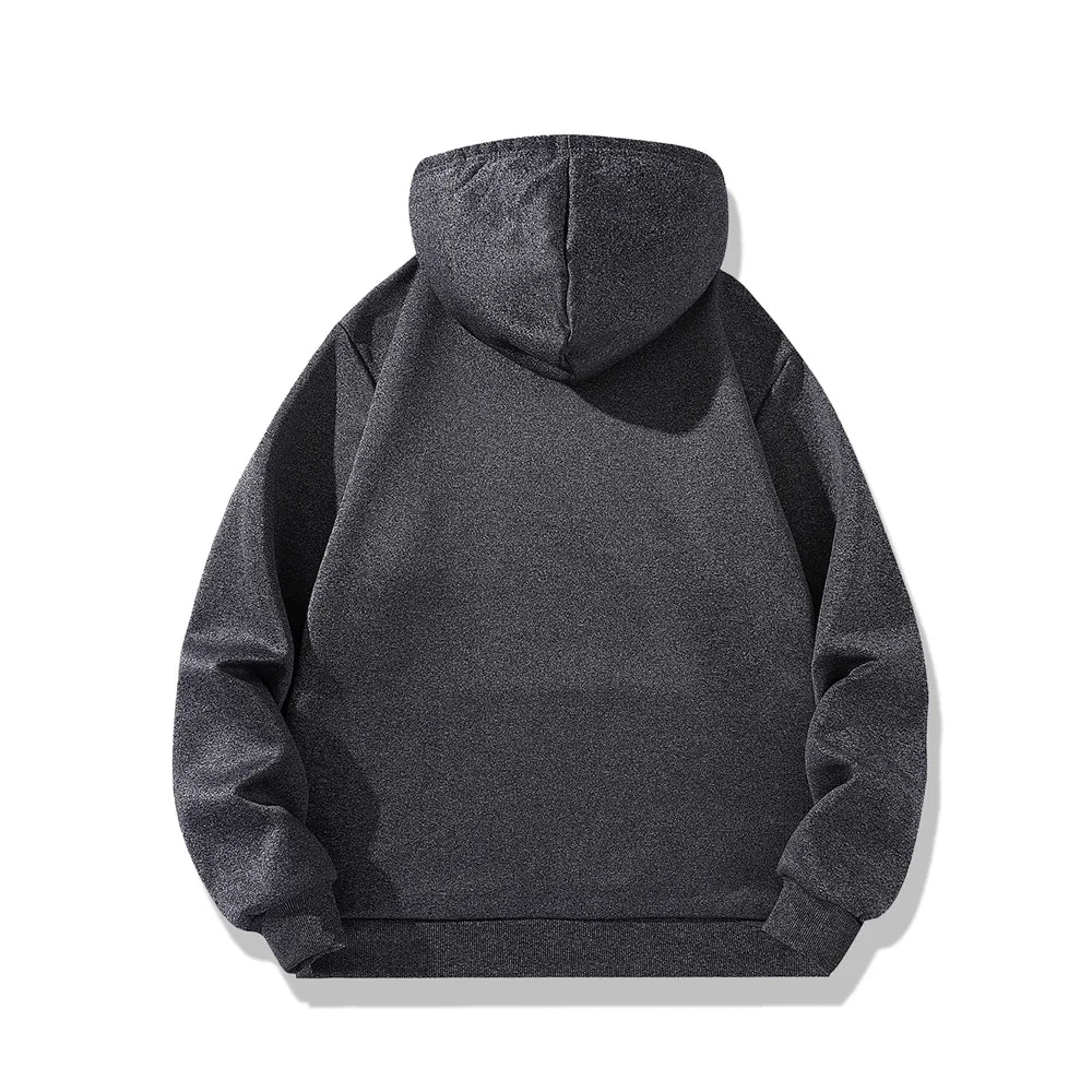 Men’s Winter Fleece Hoodie – Thick Warm Pullover Sweatshirt | Windproof Casual Loose-Fit Streetwear