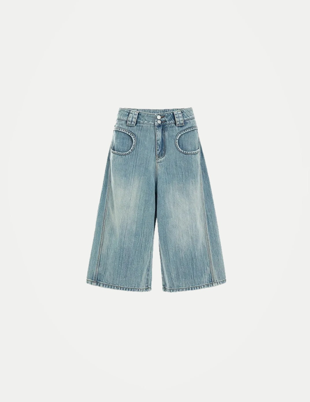 Women’s Retro Distressed Denim Jeans – High-Waist Wide-Leg Loose Fit Summer Jeans, American Vintage Streetwear
