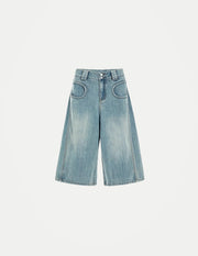 Women’s Retro Distressed Denim Jeans – High-Waist Wide-Leg Loose Fit Summer Jeans, American Vintage Streetwear
